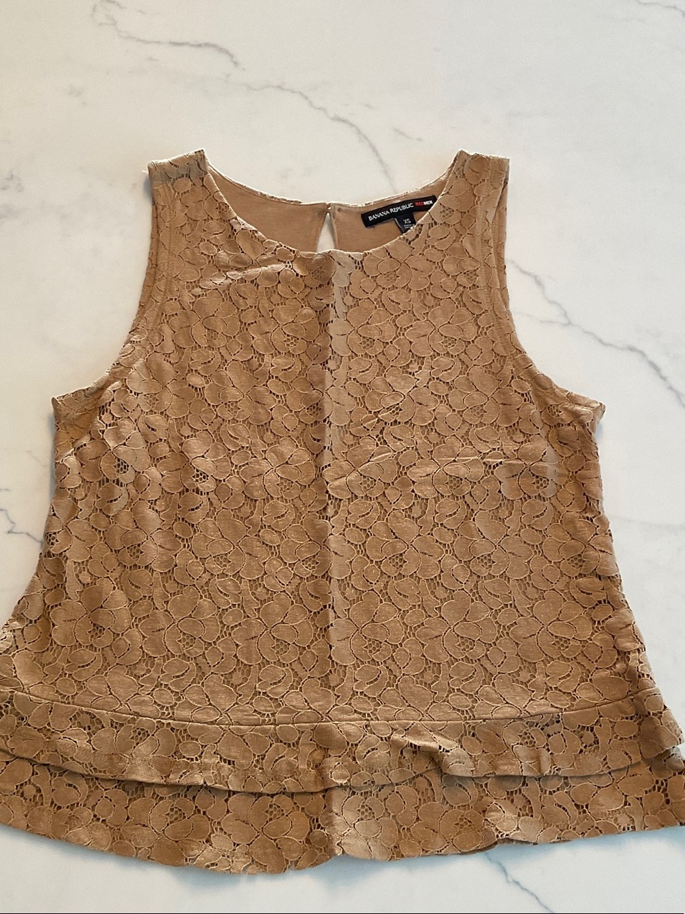 Banana Republic Tan Lace Sleeveless Camisole